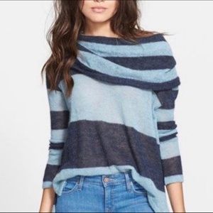 Free People Rugby Cowl Neck Sweater